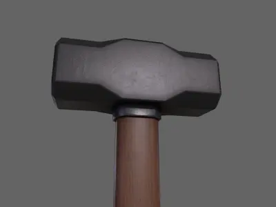 PBR Sledge Hammer V2e Low-poly 3D model