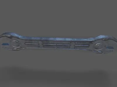 Old Wrench Low-poly 3D model