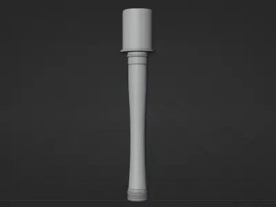Stielhandgranate 24 - made in Blender Low-poly 3D model