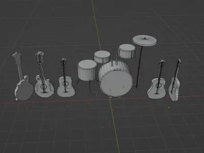 3d instrument Model Low-poly 3D model