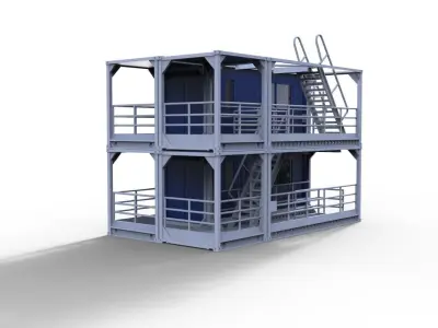 accommodation container 3D print model
