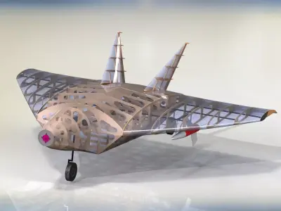 Flying-Wing Concept Jet AIAA DBF JSF Printable STL 3D print model