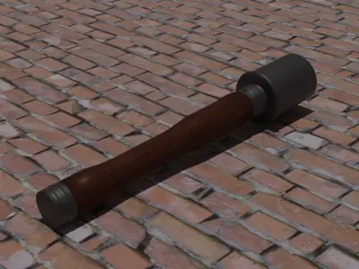 Stick Grenade Free low-poly 3D model purchase