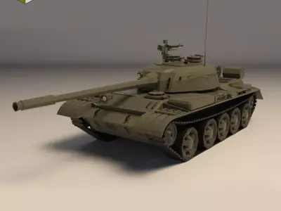 Low Poly Tank 06 3D model