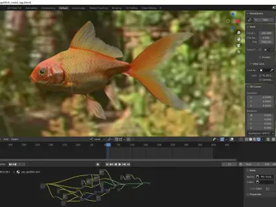 Goldfish Low-poly 3D model order