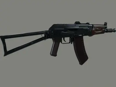 AKS-74U Krinkov Rifle Low-poly 3D model