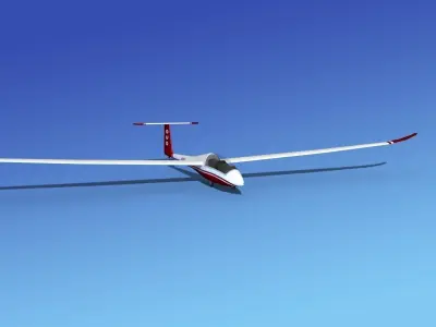 Duo Discus Sailplane 3D model 2