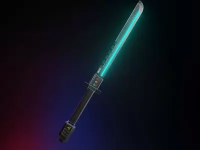 Sword light saber Free low-poly 3D model