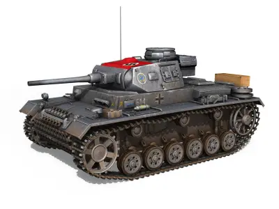 PzKpfw III - Panzer 3 - Ausf J - 614 3D model