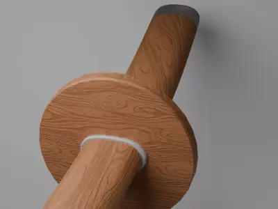 Wooden Katana 3D model