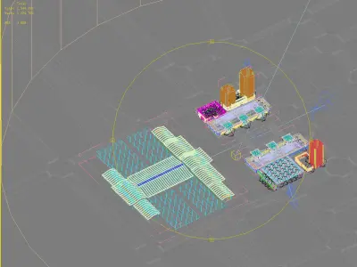 Station Building 3D model 7