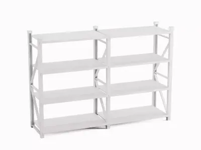 Steel Shelf Set Low-poly 3D model