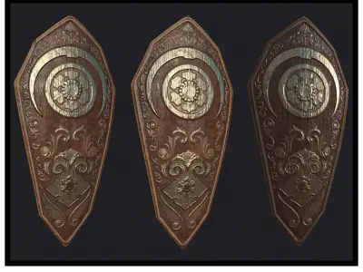 Paladin Shield Low-poly 3D model purchase