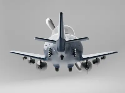 Code 1543 Custom Cartoon Plane 3D model