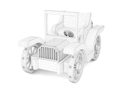 Wooden toy car 35 3D model