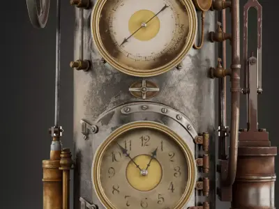 Mechanical clock 3D model