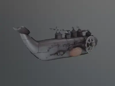 steampunk submarine Free 3D model