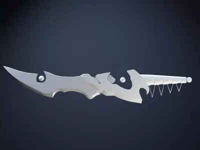 Fantasy Dagger Low Poly High Poly Free low-poly 3D model