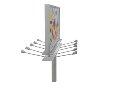 Billboard advertising billboards Low-poly 3D model