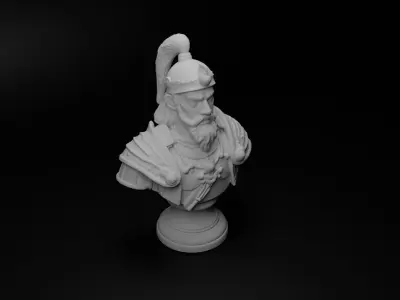 Genghis Khan Warrior Bust Chess 3D print model order
