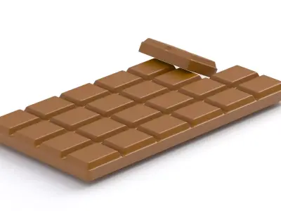 chocolate bar 01 3D model