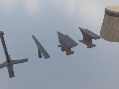 Anvil Props Low-poly 3D model