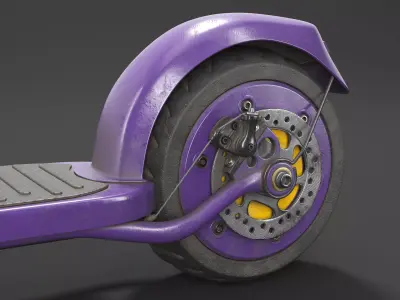 Sharing Rental Electric Scooter PBR 3D model