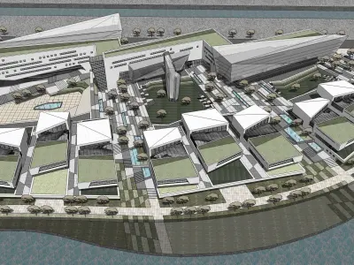 Sketchup Commercial Office Complex 223 3D model