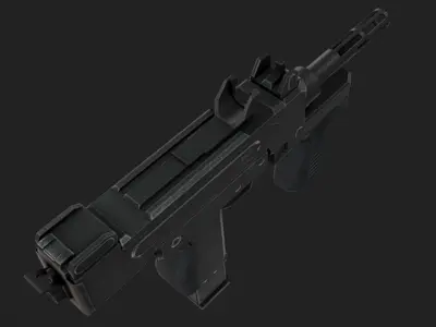 PM-9 Submachine Low-poly 3D model