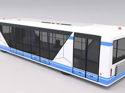 Airport Bus Low-poly 3D model buy