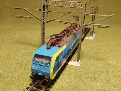 Catenery Gantry One Track Wide 1-87 FDM 3D print model