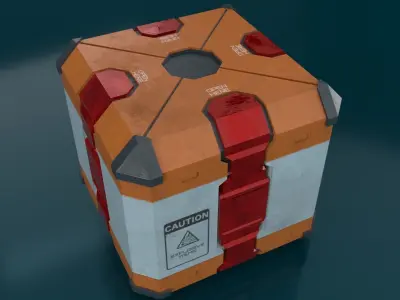 Sci-Fi Animated Lootbox Type4 Low-poly 3D model