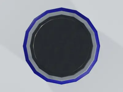 Plastic Open Head Drum 220L Low-poly 3D model