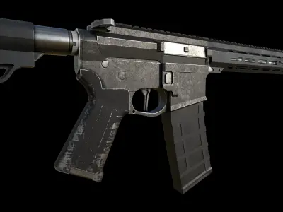 rigglegun Low-poly 3D model