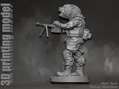 Russian bear 3D print model