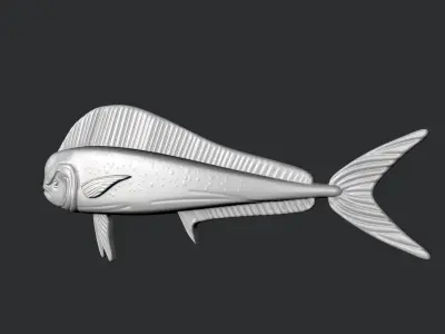 STL models for 3D printing and CNC dolphin fish 3D print model