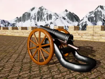 CANON WITH ANIMATION Low-poly 3D model