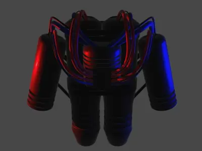 Jetpack space suit 3D model