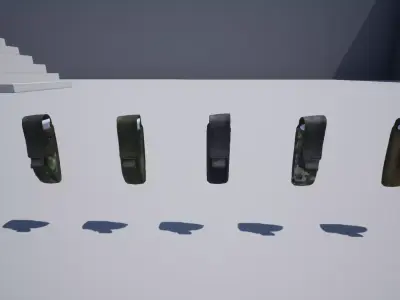 Pistol magazine pouch Low-poly 3D model