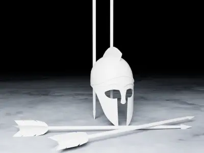 spartan helmet Low-poly 3D model purchase