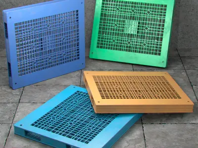 Plastic pallet 01 Low-poly 3D model