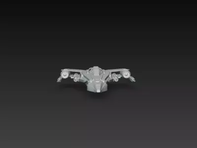 Sci-Fi Multi-Role Combat Fighter Aircraft STL 3D print model