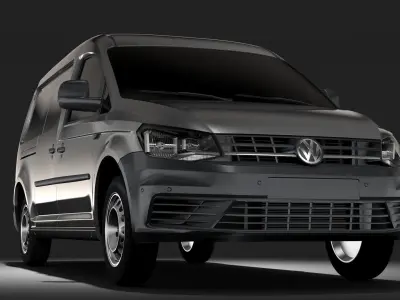 Volkswagen Caddy Panel Van L2 2RD 2017 3D model