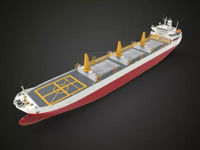 Supply military ship 3D model