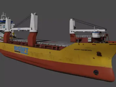 BIGLIFT HAPPY D-TYPE SHIP Low-poly 3D model