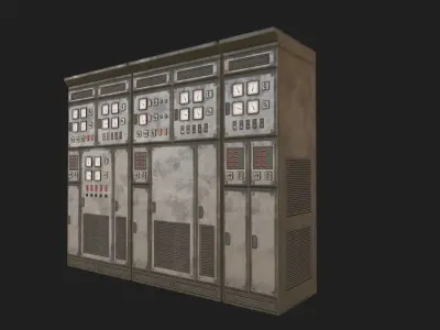 HQ PBR Switchboards  Low-poly 3D model