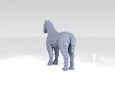 Horse Voxel 3D model