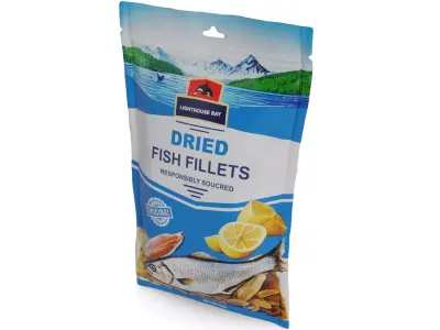 Dried fish and seafood Dried Fish Fillets Low-poly 3D model