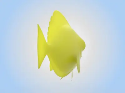 Yellow Tang Fish 3D model