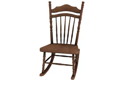 Antique Rocking Chair Low-poly 3D model